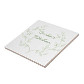 Carreau Carrelage en céramique du cadre de feuillage (Côté)