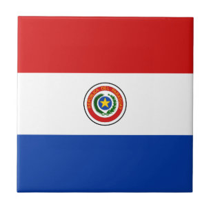 Carreau Carrelage en céramique du drapeau du Paraguay