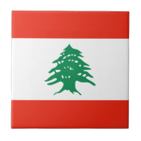 Carrelage en céramique du drapeau libanais