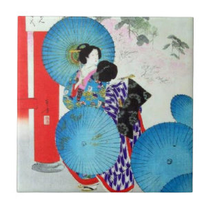 Carreau Carrelage en céramique du vieux Japon, petit (4,2