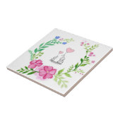 Carreau Carrelage en céramique Elephant Love Floral (Côté)