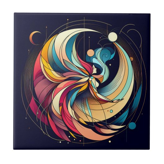 Carreau Carrelage en céramique Fairy Art Abstrait (Devant)