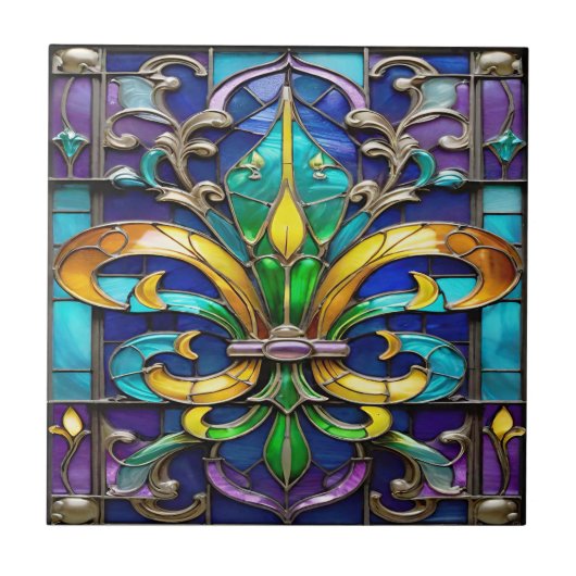 Carreau Carrelage en céramique Fleur de Lis (Devant)