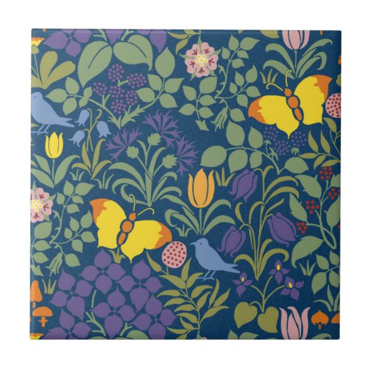 Carreau Carrelage en céramique Fleur sauvage de Voysey (Devant)