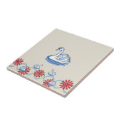 Carreau Carrelage en céramique Fleur Swan Beige (Côté)