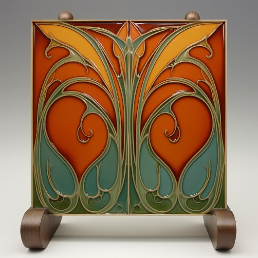 Carreau Carrelage en céramique fleurie