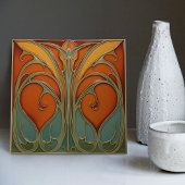 Carreau Carrelage en céramique fleurie