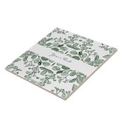 Carreau Carrelage en céramique fleurie Feuille (Côté)