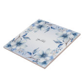 Carreau Carrelage en céramique Fleurs Bleues Botaniques (Côté)