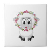 Carreau Carrelage en céramique Fleurs de moutons floraux (Devant)