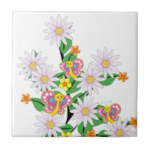 Carreau Carrelage en céramique Floral, Papillon (Devant)