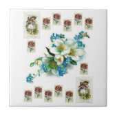 Carreau Carrelage en céramique Floral victorien (Devant)