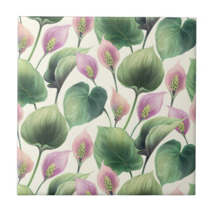 Carreau Carrelage en céramique florale