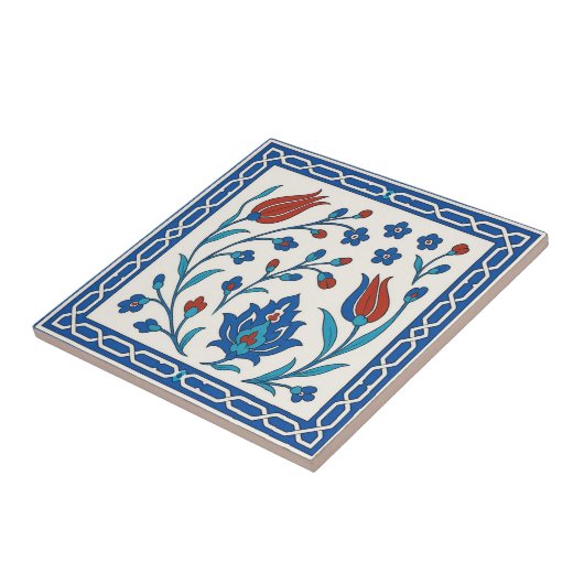Carreau Carrelage en céramique florale Iznik classique en (Côté)