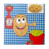 Carreau Carrelage en céramique, Fries françaises, Tomate, (Devant)