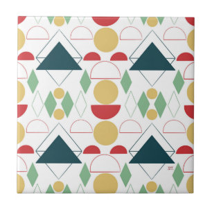 Carreau Carrelage en céramique géométrique coloré du milie