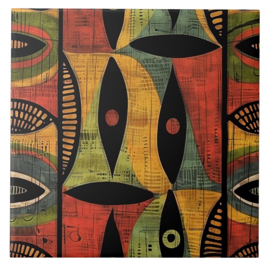 Carreau Carrelage en céramique Gold Green Abstrait (Devant)