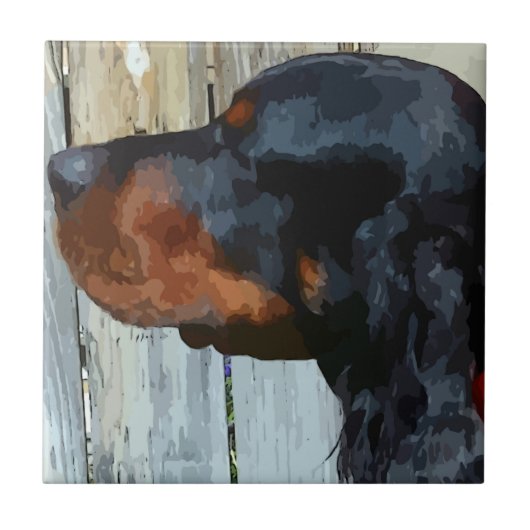 Carreau Carrelage en céramique Gordon Setter (Devant)