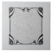 Carreau Carrelage en céramique gris/argenté et noir style (Devant)