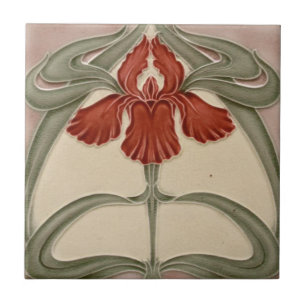 Carreau Carrelage en céramique - Iris Art Nouveau Floral O
