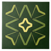 Carreau Carrelage en céramique - Jaune et vert Motif textu (Devant)