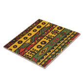 Carreau Carrelage en céramique jaune, orange, noir (Côté)