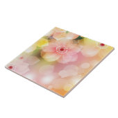 Carreau Carrelage en céramique - Jaune rose Floral Moderne (Côté)