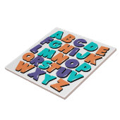 Carreau Carrelage en céramique - Lettres joyeuses (Côté)