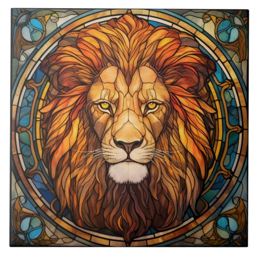 Carreau Carrelage en céramique Lion (Devant)