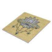 Carreau Carrelage en céramique Lotus. (Côté)