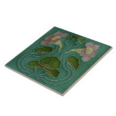 Carreau Carrelage en céramique - Lys d'eau rose pâle Art N (Côté)