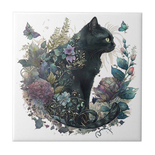 Carreau Carrelage en céramique Magic Cat (Devant)