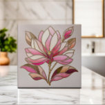 Carreau Carrelage en céramique Magnolia Flower<br><div class="desc">Ces carreaux présentent l'élégance des fleurs de magnolia dans un style de mosaïque captivant. Que vous décoriez votre cuisine,  votre salle de bain ou tout autre espace,  ces carreaux apportent une touche de beauté botanique.</div>