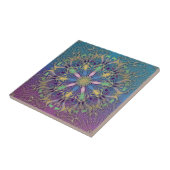 Carreau Carrelage en céramique Mandala coloré (Côté)