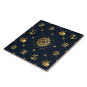 Carreau Carrelage en céramique marine or (Côté)