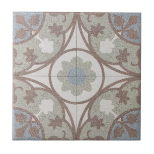 Carreau Carrelage en céramique - Marocain Beige Bleu Flora