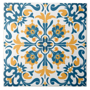 Carreau Carrelage en céramique méditerranéen de style tuil