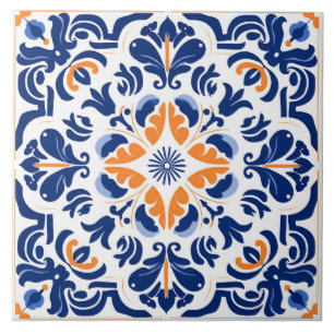 Carreau Carrelage en céramique méditerranéen de style tuil