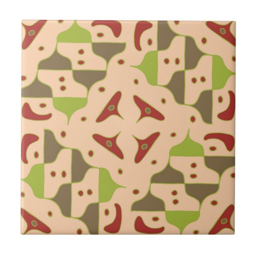 Carreau Carrelage en céramique moderne Boho Retro (Devant)