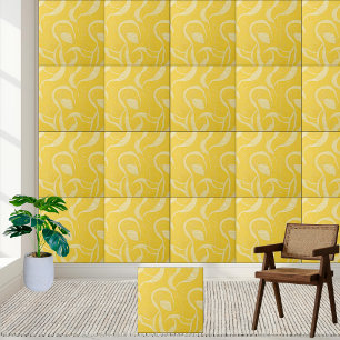 Carreau Carrelage en céramique Motif Abstrait Jaune Sunny