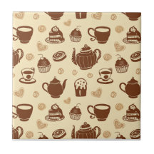 Carrelage en céramique motif café