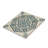 Carreau Carrelage en céramique Motif géométrique bleu et c (Côté)