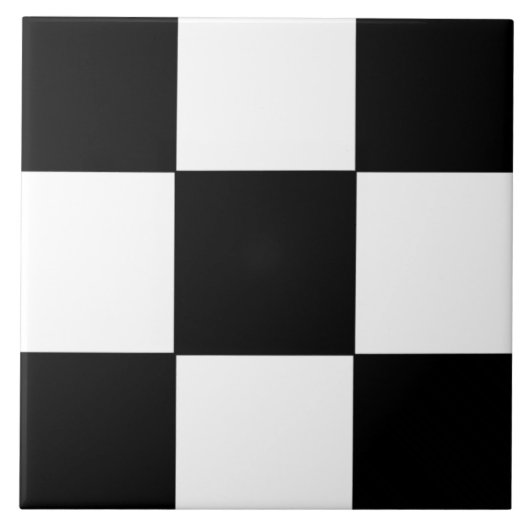 Carreau Carrelage en céramique Motif Retro Checkerboard (Devant)