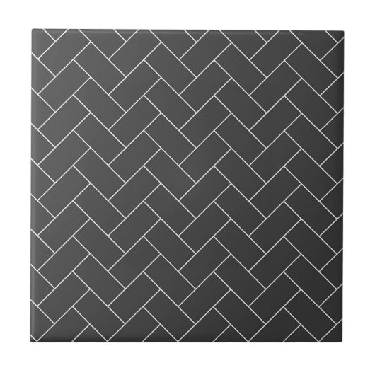 Carreau Carrelage en céramique noir blanc (Devant)