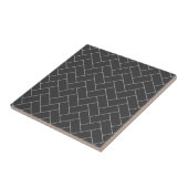 Carreau Carrelage en céramique noir blanc (Côté)