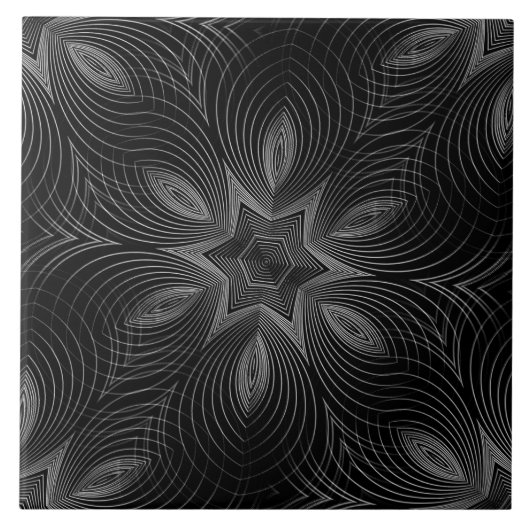 Carreau Carrelage en céramique noir et gris (Devant)