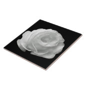 Carreau Carrelage en céramique noire Rose blanche Arrière  (Côté)