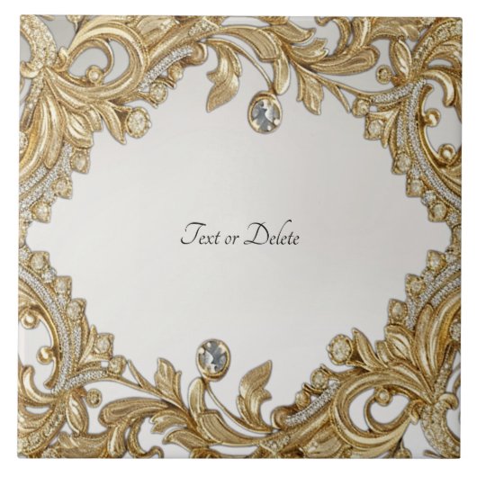 Carreau Carrelage en céramique or (Devant)