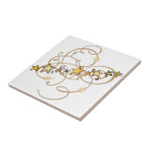 Carreau Carrelage en céramique Or étoiles (Côté)