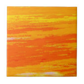 Carreau Carrelage en céramique - oranges rayées et blancs (Devant)